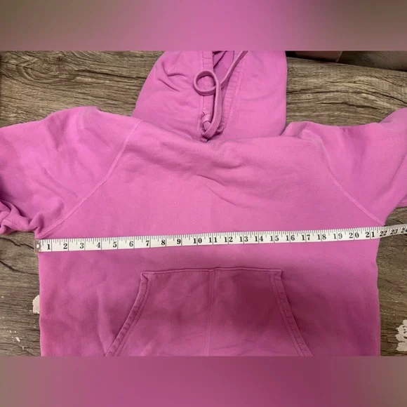 FREE CITY Pink COTTON HOODIE size 1 - small - Picture 7 of 9